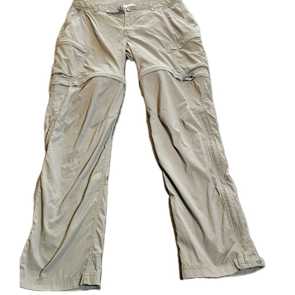 REI CO-OP Relaxed Convertible Pants/Shorts Gray Womens SZ 12 Outdoors,Hiking